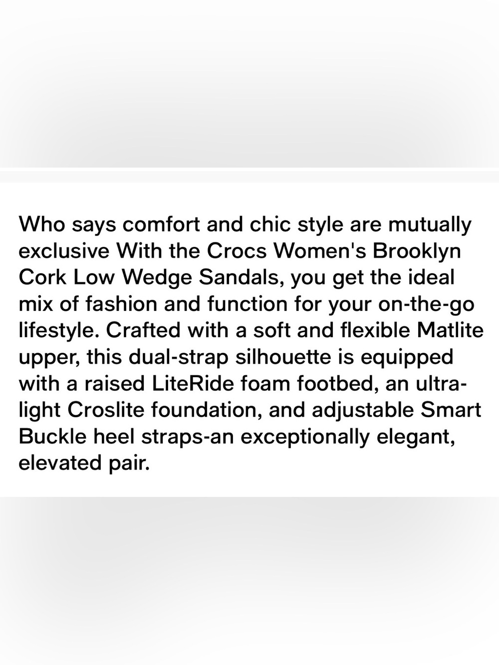 CROCS Women's Brooklyn Cork Low Wedge Sandals - Tan - Picture 8 of 8